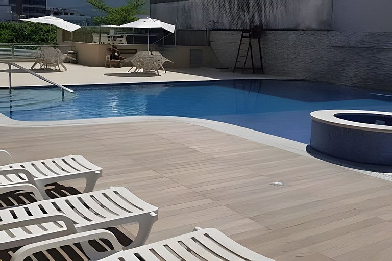 Rio Flat praia, piscina, garagem