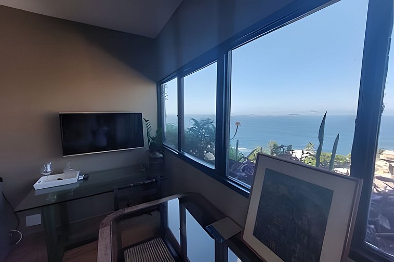 Vidigal, frente para o mar com garagem no edifício