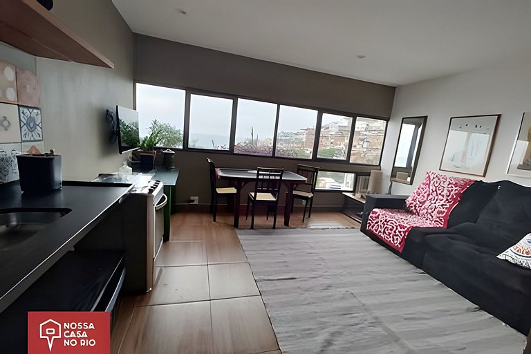 Vidigal, frente para o mar, garagem e 2 quartos