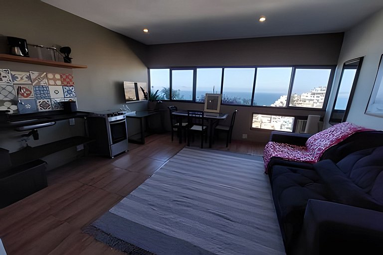 Vidigal, frente para o mar, garagem e 2 quartos