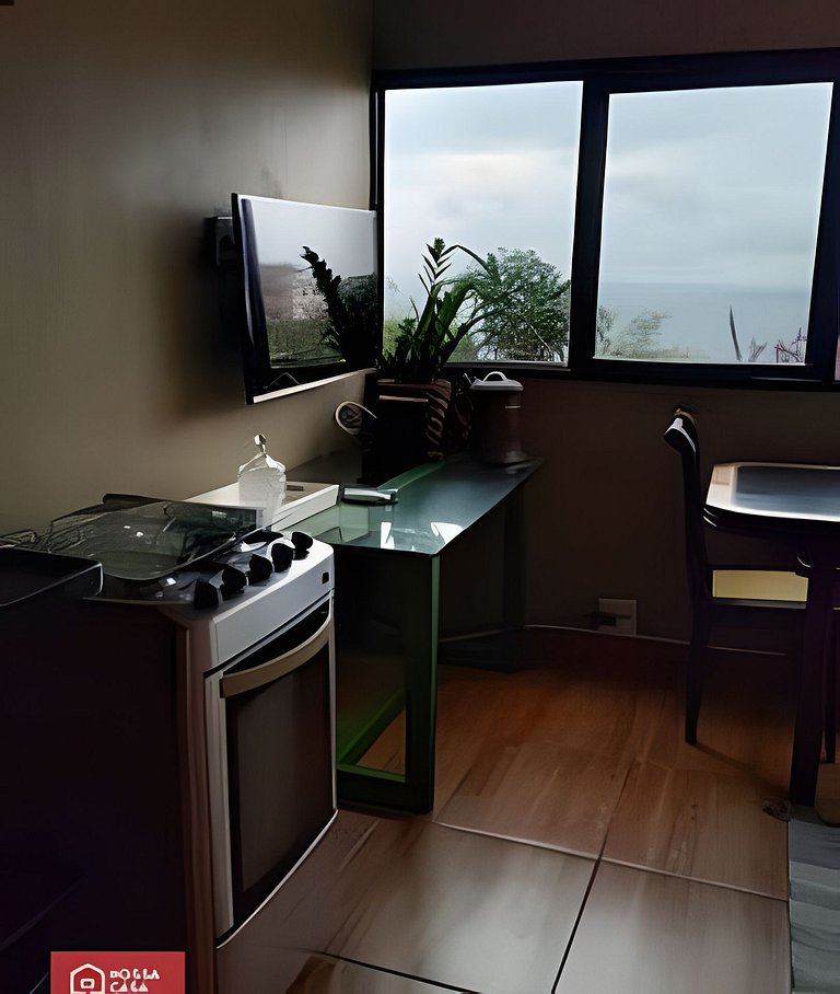 Vidigal, frente para o mar, garagem e 2 quartos