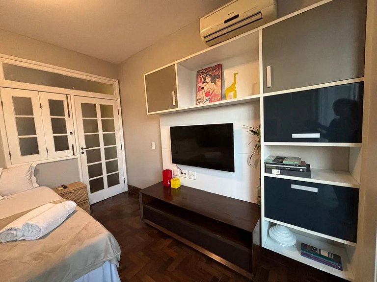 Vista incrível com 2 quartos (1 suíte) na Gloria