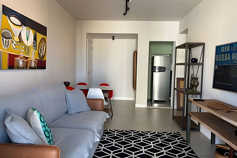 Leblon flat, piscina, garagem, 2 quadras praia