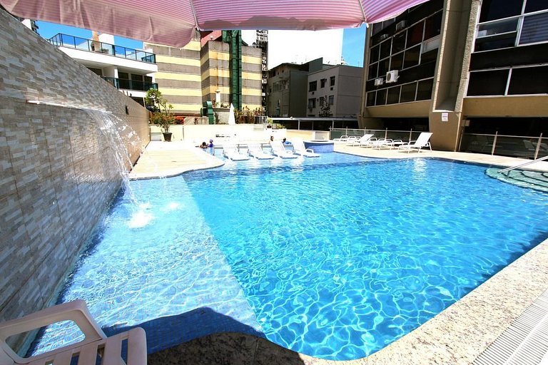 Rio Flat praia, piscina, garagem