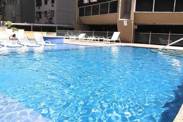 Rio Flat praia, piscina, garagem