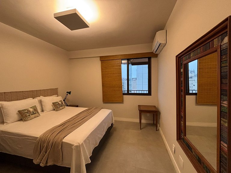 Leblon flat, piscina, garagem, 2 quadras praia